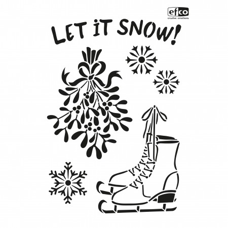 Stencil Let it snow DIN A4 6 teilig Kreativ Kids Seitentitel